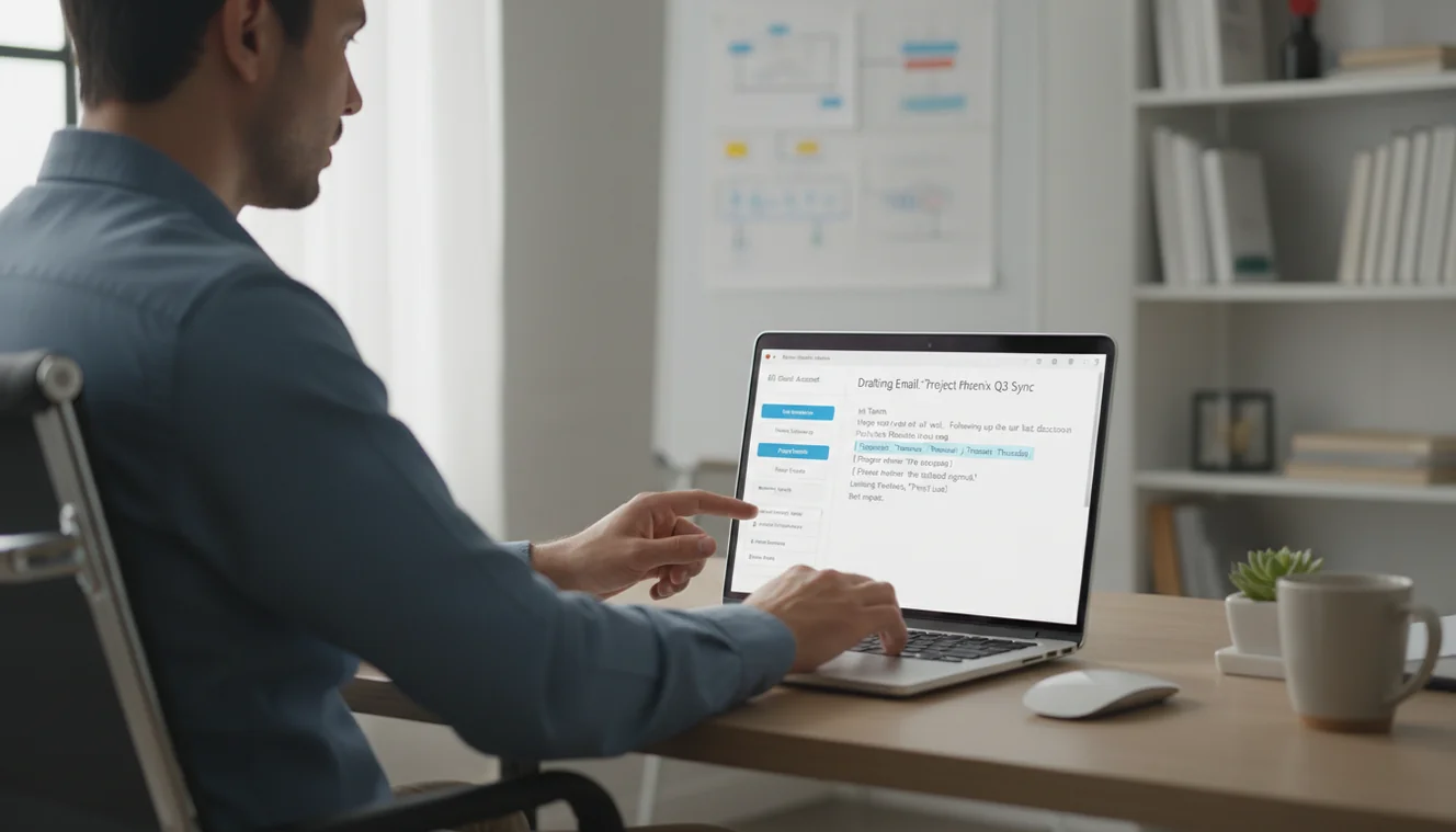 business email generator realistic workflow image