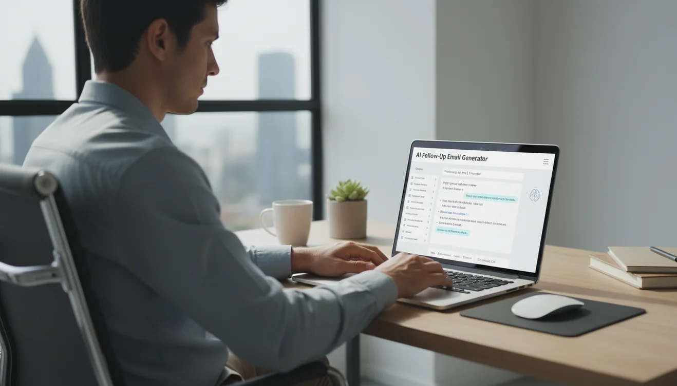 follow up email generator realistic workflow image