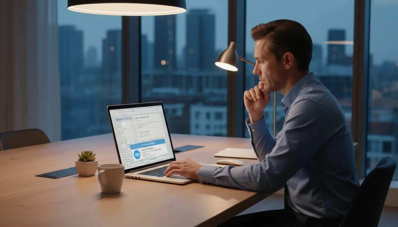 professional email writer realistic workflow image